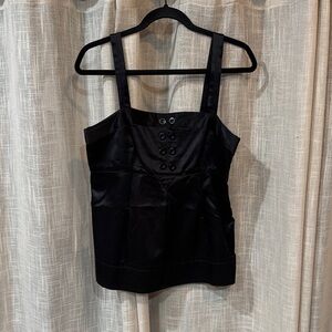 Marc Jacobs Black Camisole with Button Detail